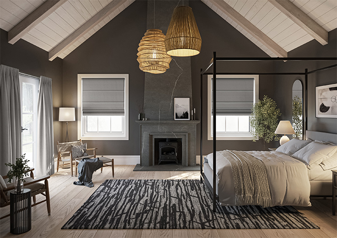 Bruschal (Blackout), City Black - Roman Blind - Image 8